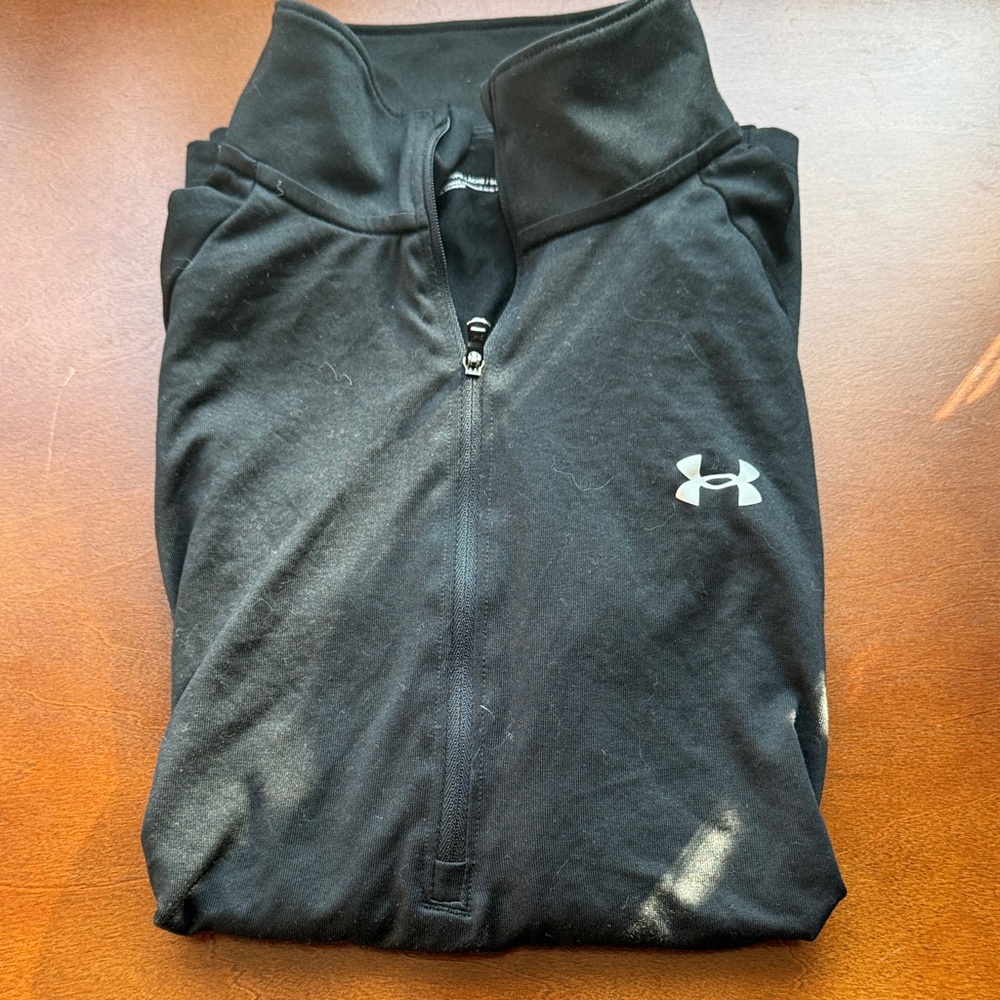 Under Armour Black and White Quarter-Zip Pullover